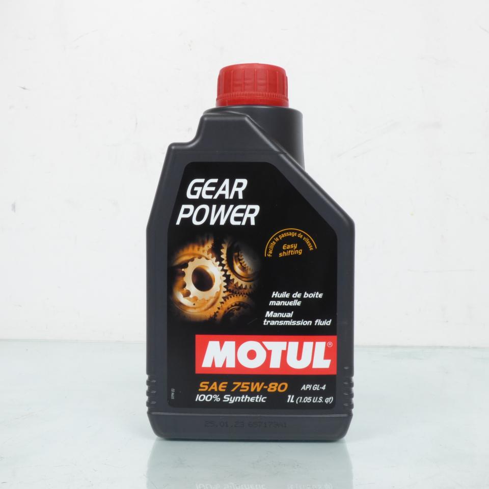Bidon d'huile Motul GEAR POWER 75W-80 100% Synthétique 1L pour boites de vitesse