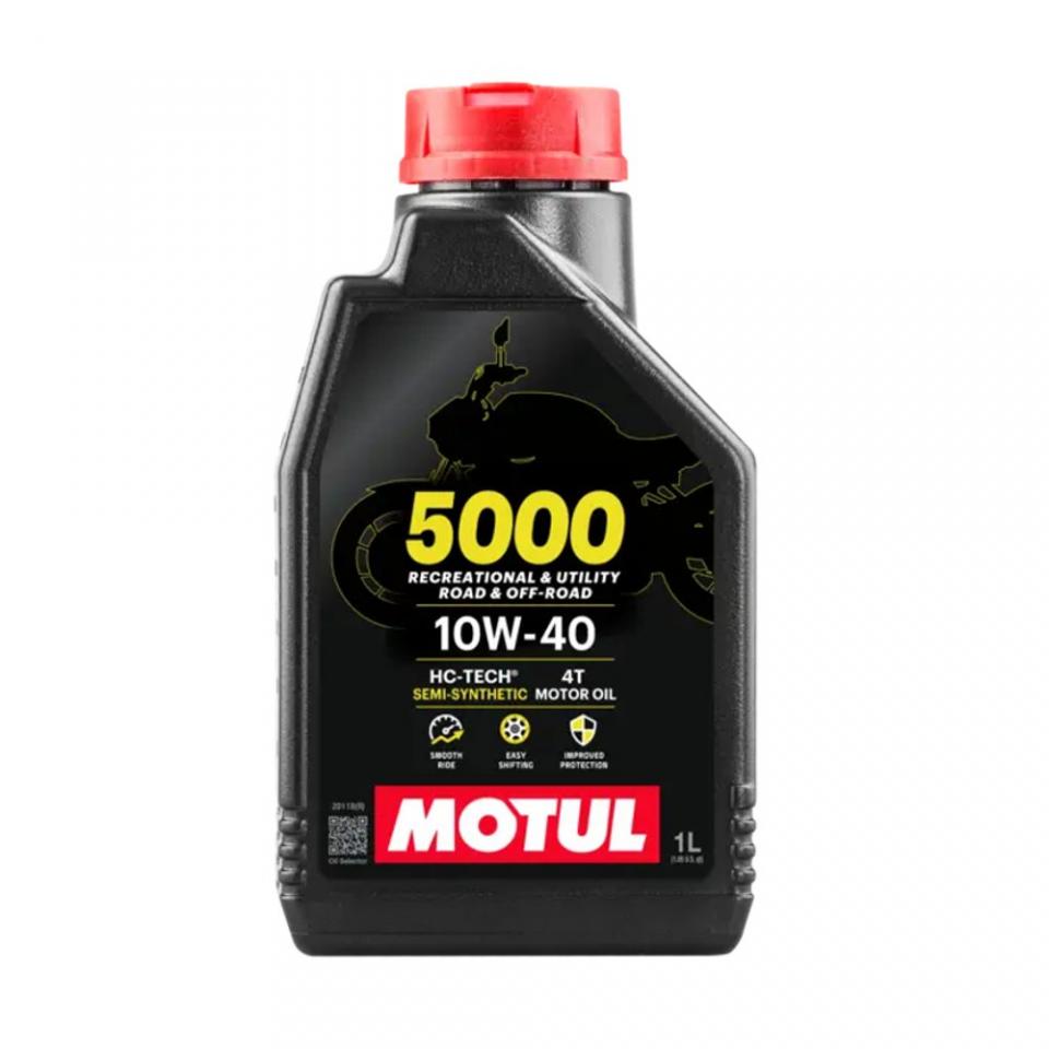 Lubrifiant huile Motul 5000 10W40 1L pour moto route tout terrain scooter quad