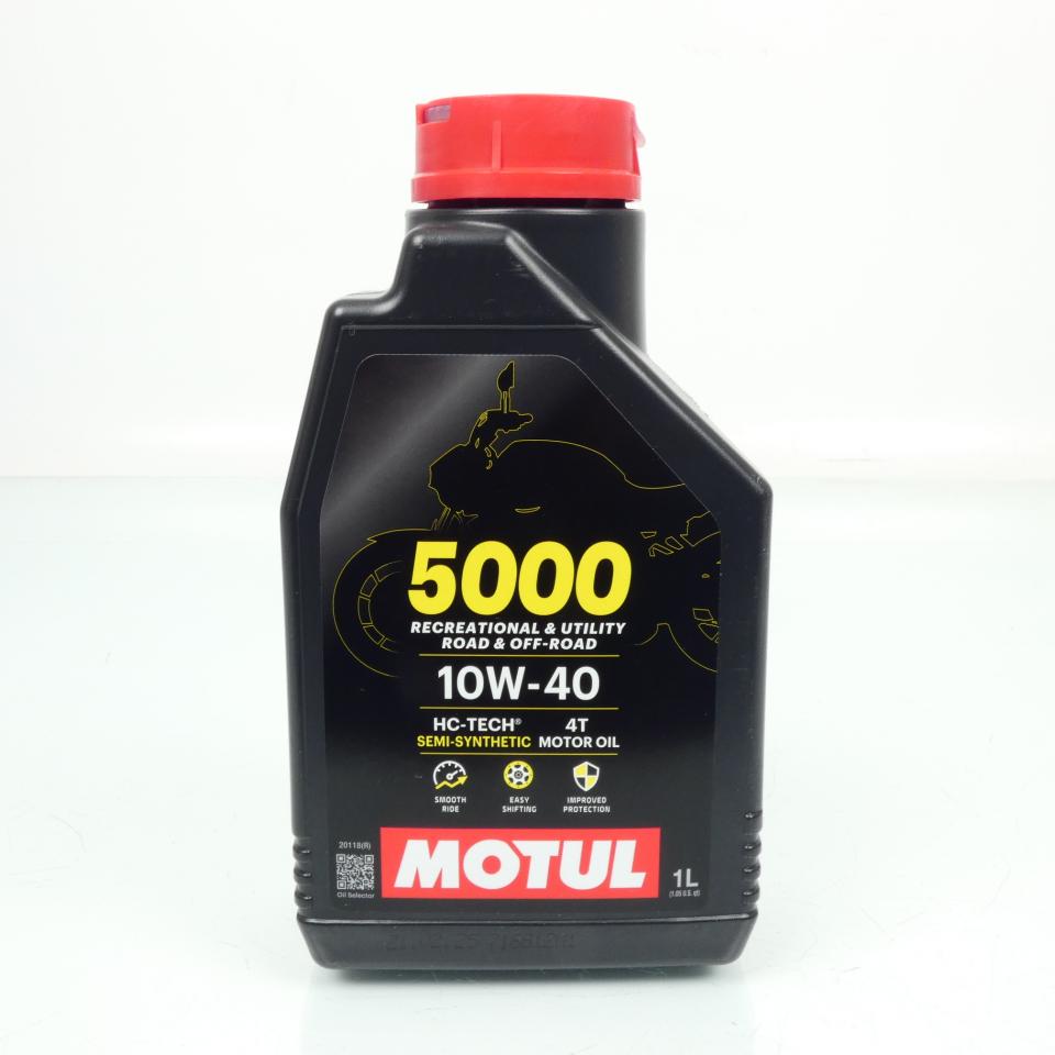 Lubrifiant huile Motul 5000 10W40 1L pour moto route tout terrain scooter quad