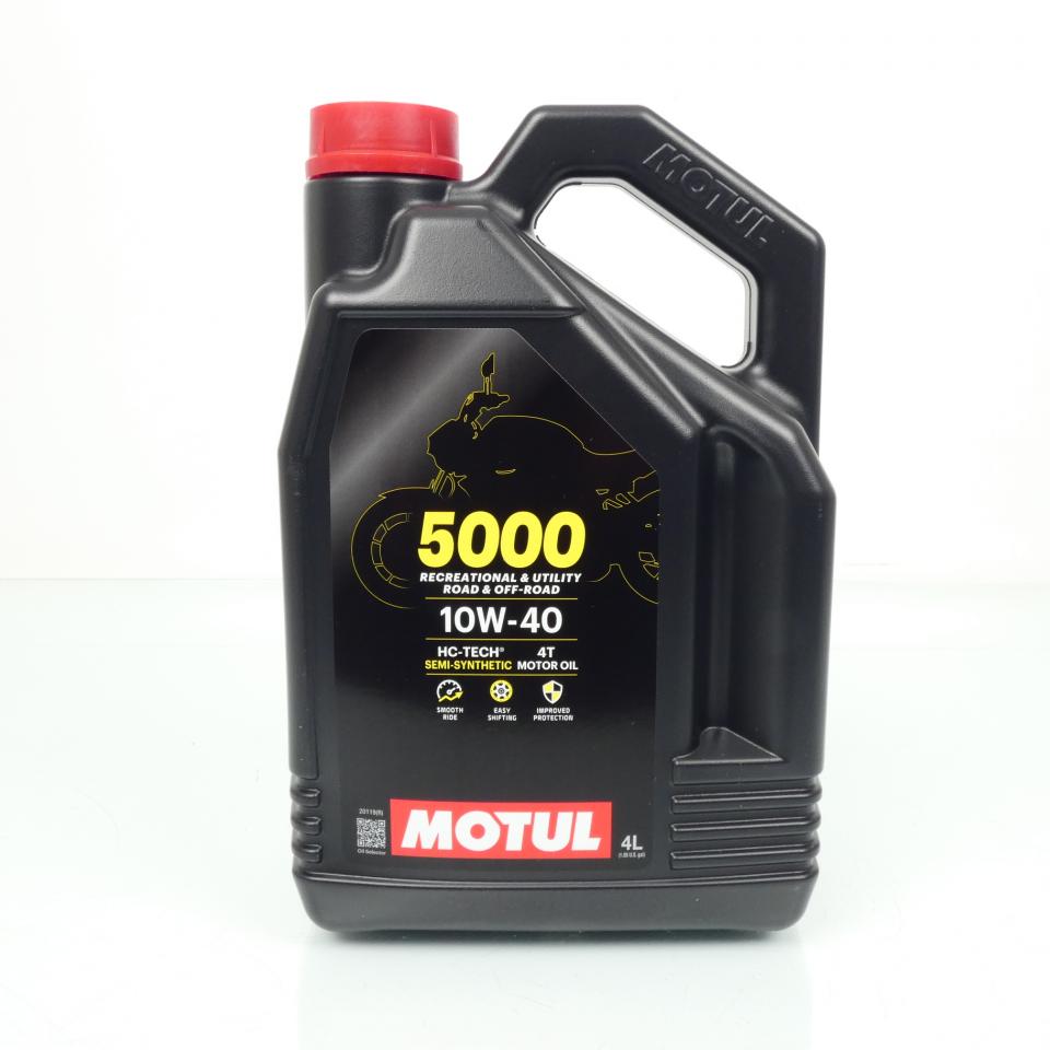 Lubrifiant huile Motul 5000 10W40 4L pour moto route tout terrain scooter quad