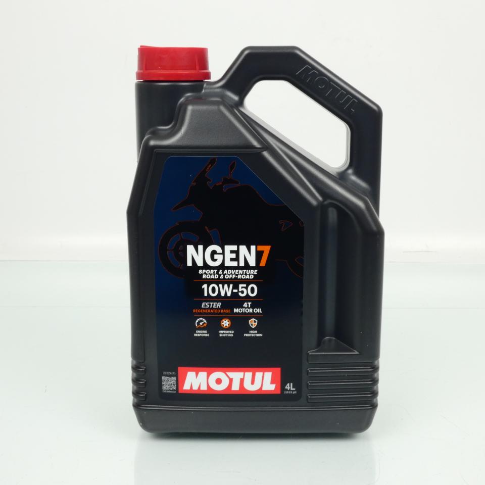 Lubrifiant huile Motul NGEN 7 10W50 4L pour moto route tout terrain scooter Neuf