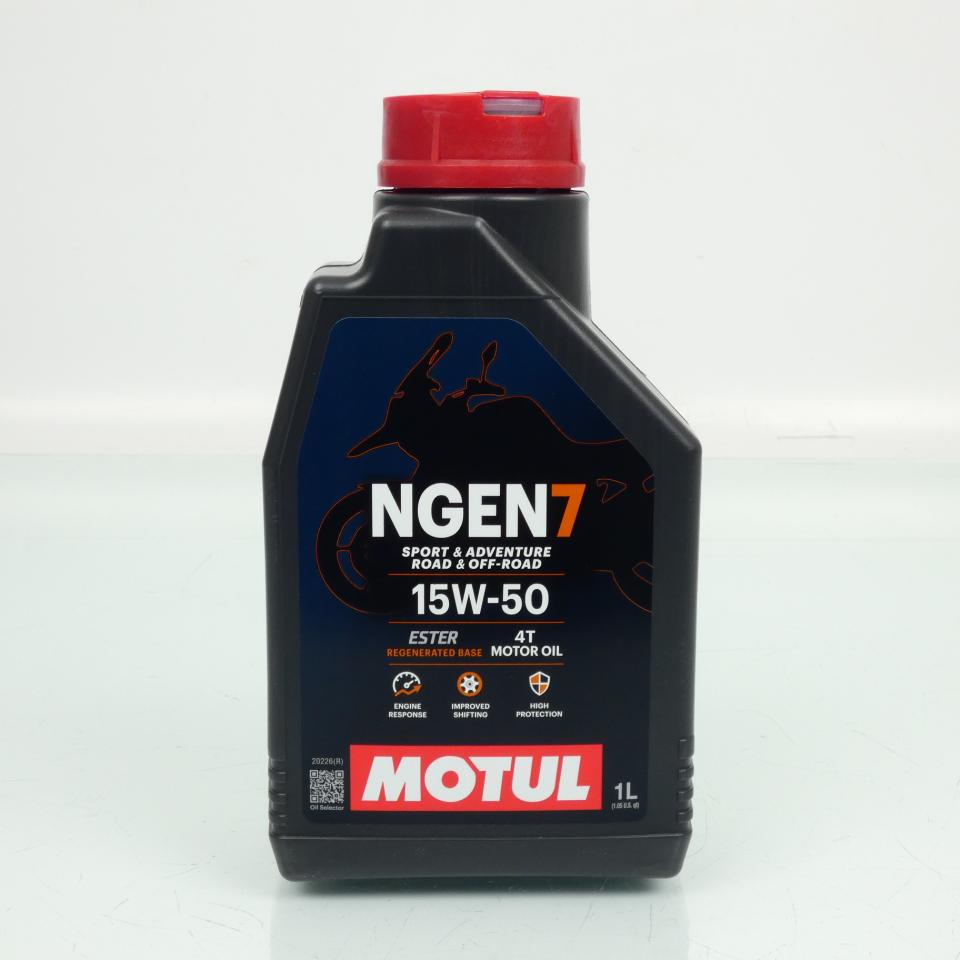 Lubrifiant huile Motul NGEN 7 15W50 1L pour moto route tout terrain scooter Neuf