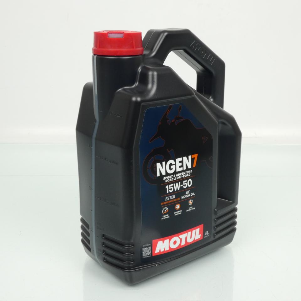 Lubrifiant huile Motul NGEN 7 15W50 4L pour moto route tout terrain scooter Neuf