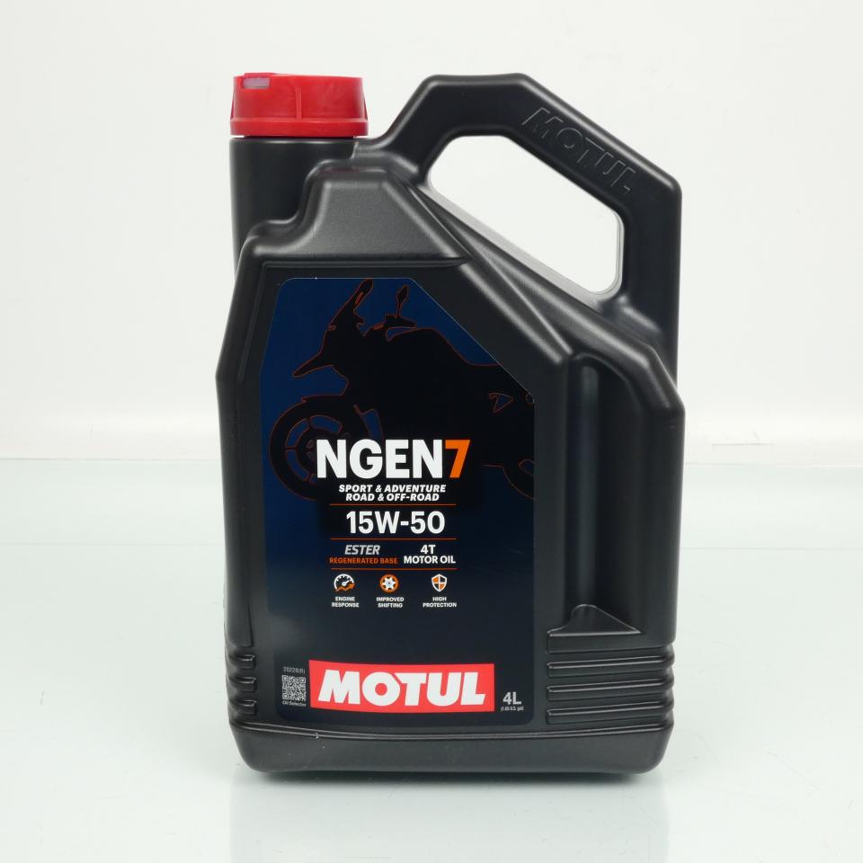 Lubrifiant huile Motul NGEN 7 15W50 4L pour moto route tout terrain scooter Neuf