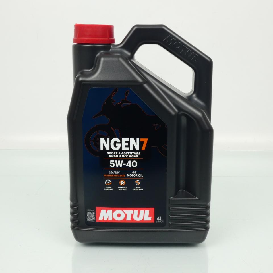 Lubrifiant huile Motul NGEN 7 5W40 4L pour moto route tout terrain scooter Neuf