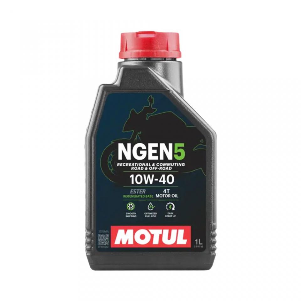 Lubrifiant huile Motul NGEN 5 10W40 1L pour moto route tout terrain scooter quad