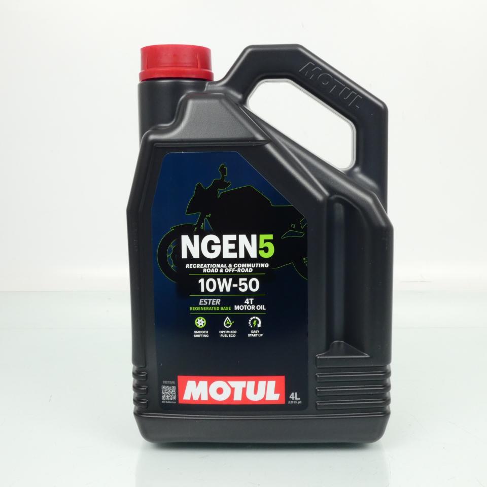 Lubrifiant huile Motul NGEN 5 10W50 4L pour moto route tout terrain scooter Neuf