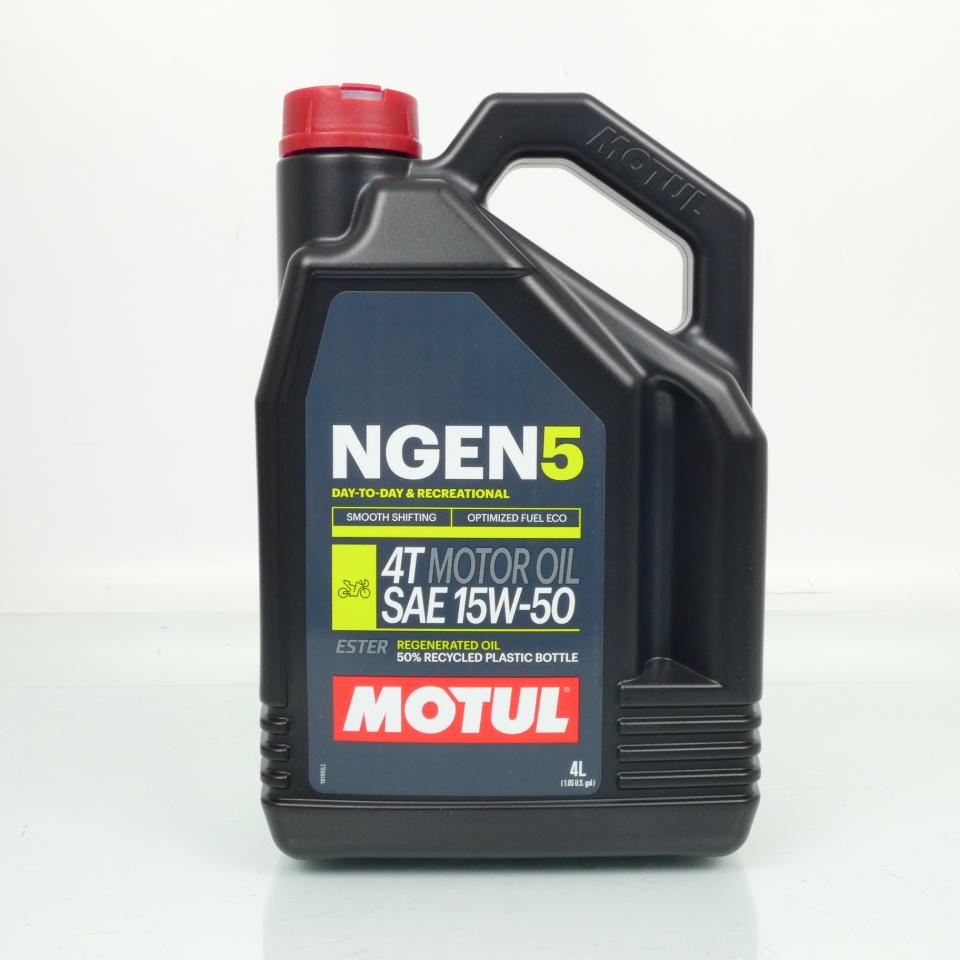 Lubrifiant huile Motul NGEN 5 15W50 4L pour moto route tout terrain scooter Neuf