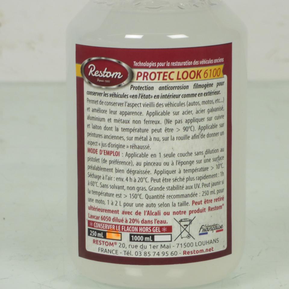 Conservateur d'aspect ancien Restom ProtecLook 6100 pour moto 250ml anticorrosion