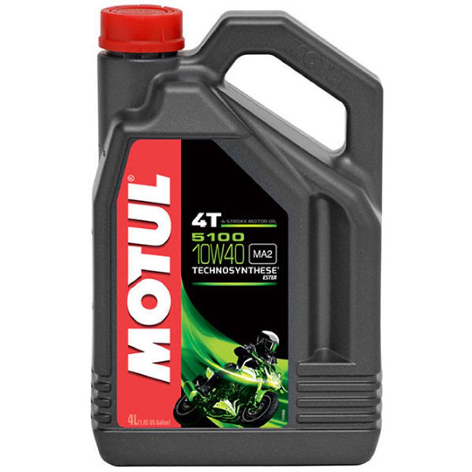 Bidon d'huile MOTUL 5100 10W40 MA2 Technosynthése pour moteur 4T en 4L Neuf