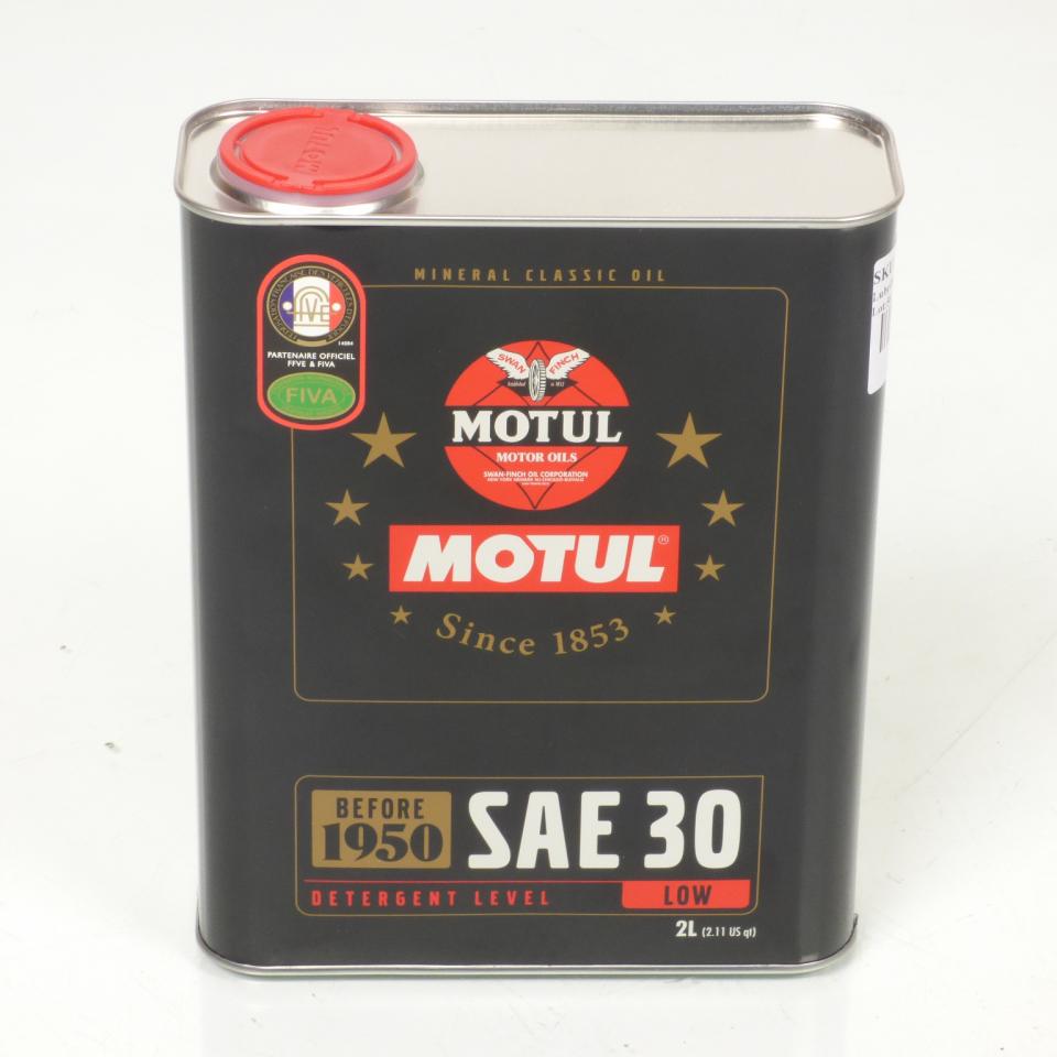 Huile Motul Classic SAE 30 minérale monograde pour moto voiture ancienne avant guerre