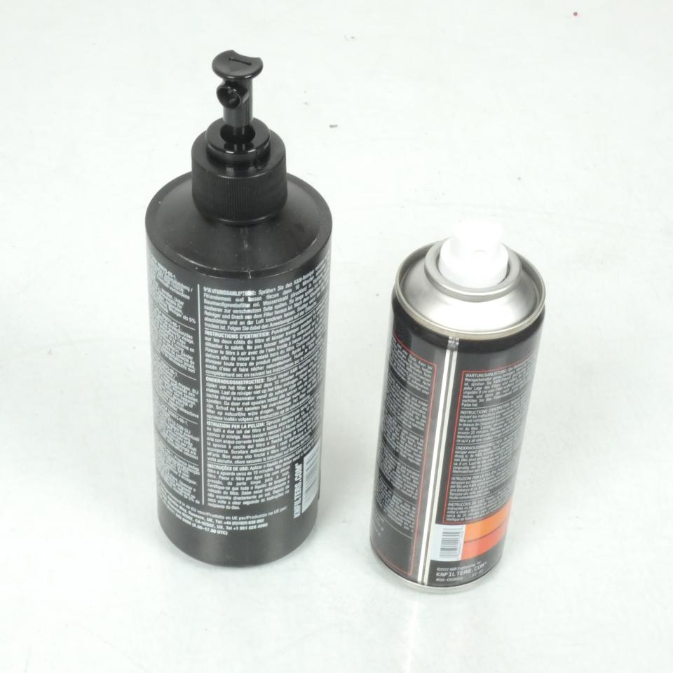 Kit d'entretien de filtre à air K&N en coton pour moto 99-5003EU detergeant huil