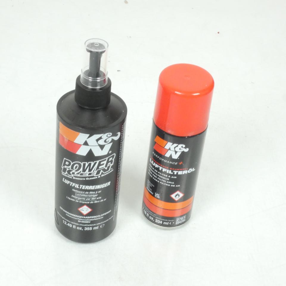 Kit d'entretien de filtre à air K&N en coton pour moto 99-5003EU detergeant huil
