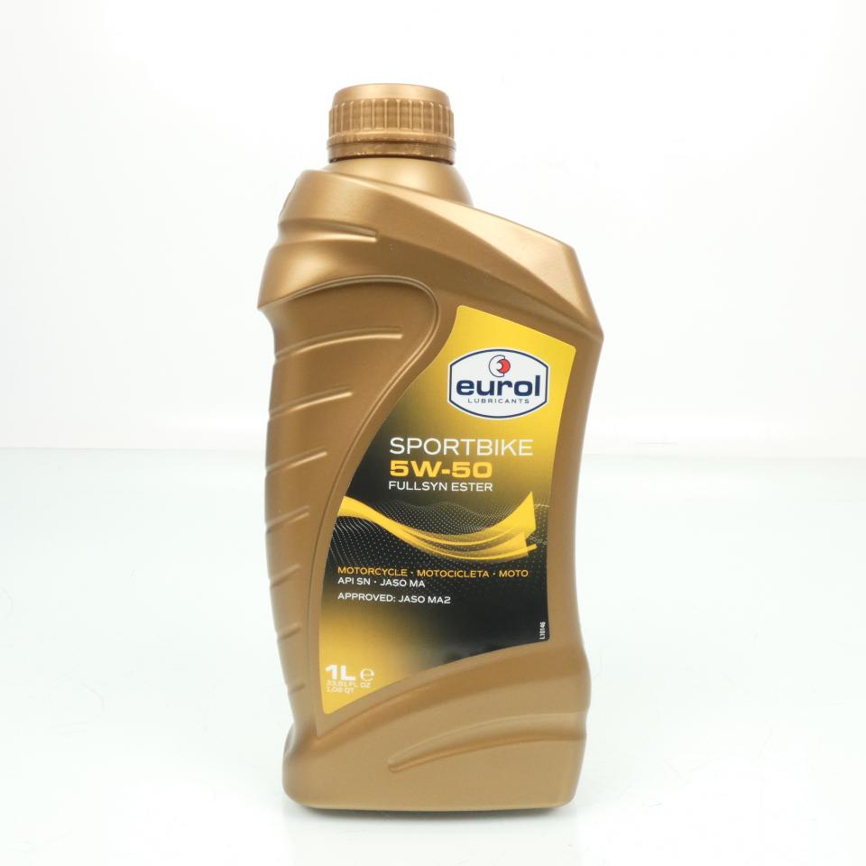 Lubrifiant huile Eurol Sportbike 5W50 Fullsyn Ester 1L 100% synthèse pour moto