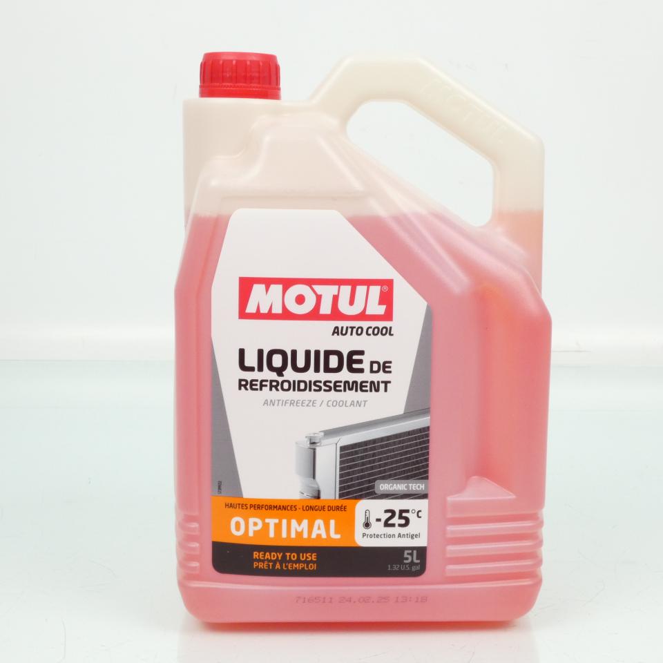 Liquide de refroidissement Motul Auto Cool Optimal -25°C Organic Tech 5L Neuf