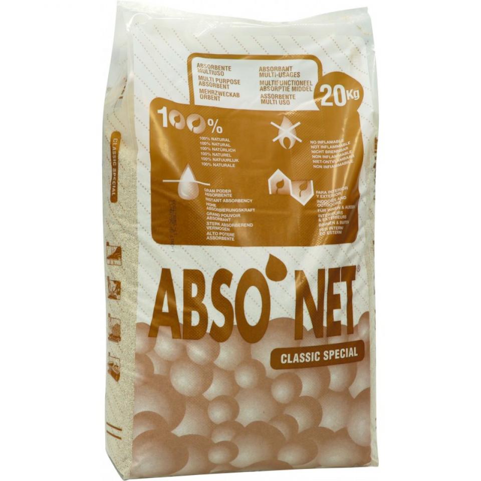 Sac 20Kg d'absorbant sépiolite 100% naturel pour huile eau produits chimiques