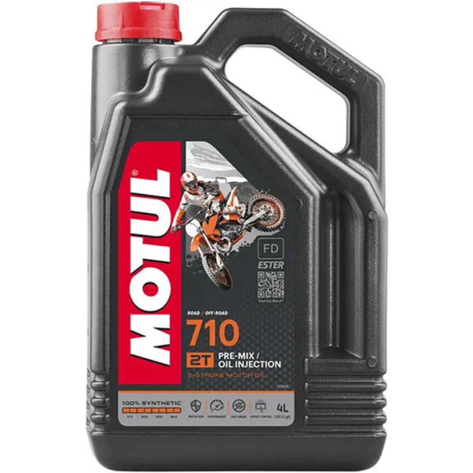 Bidon 4L d'huile Motul 710 pour moteur 2T moto enduro cross scooter 50 à boite