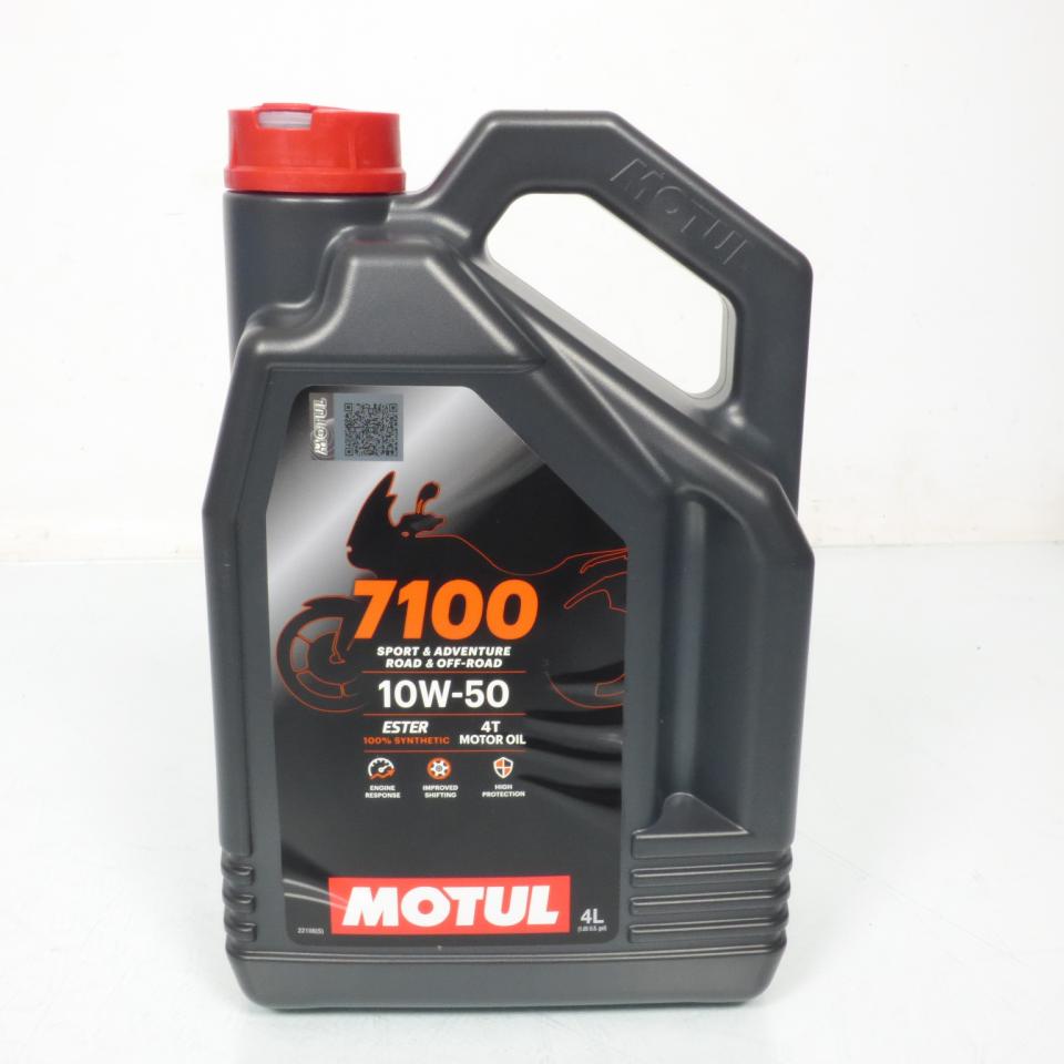 Bidon d'huile pour moto scooter deux roues  Motul 7100 10W50 moteur 4T en 4L Neuf