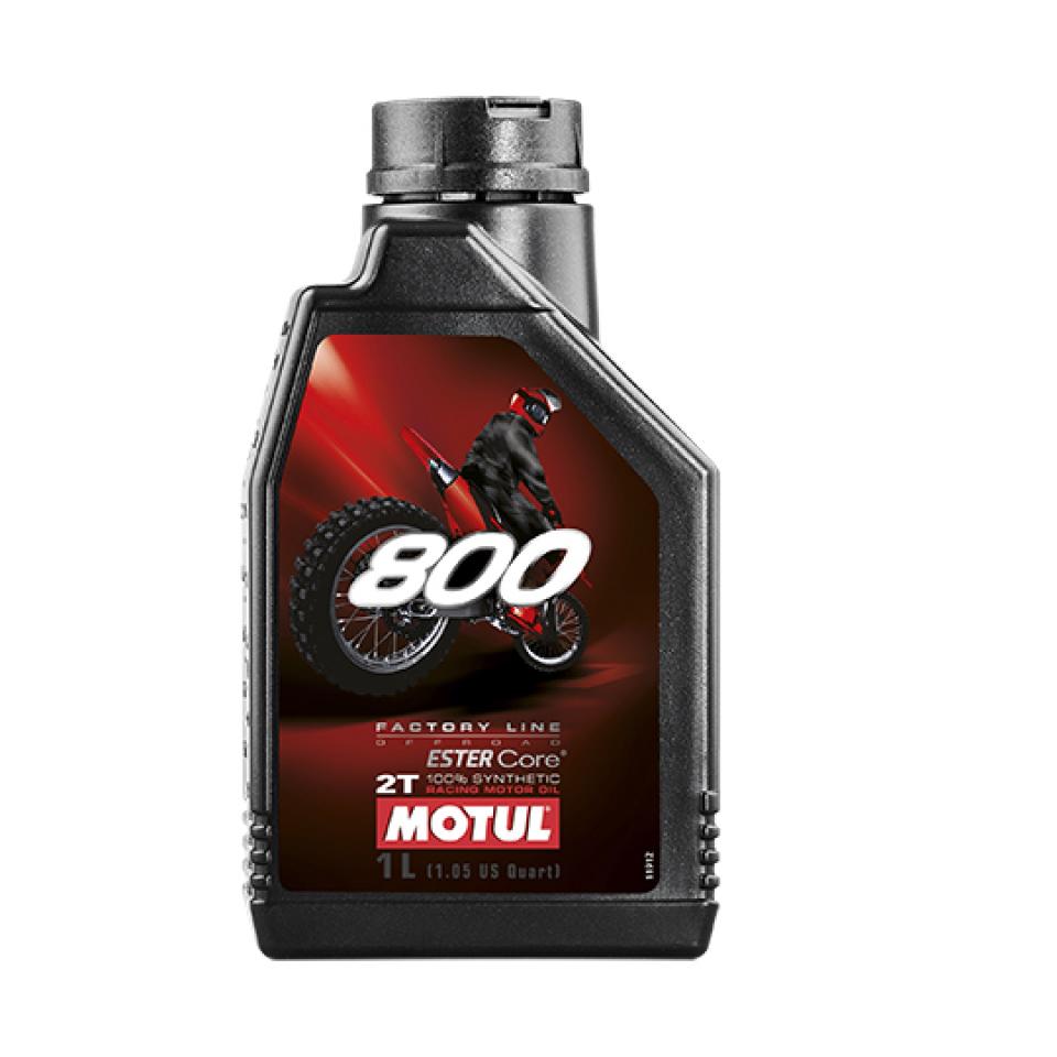 Bidon 1L huile 2 temps Motul 800 FACTORY LINE OFF ROAD RACING 100% synthèse pour moto