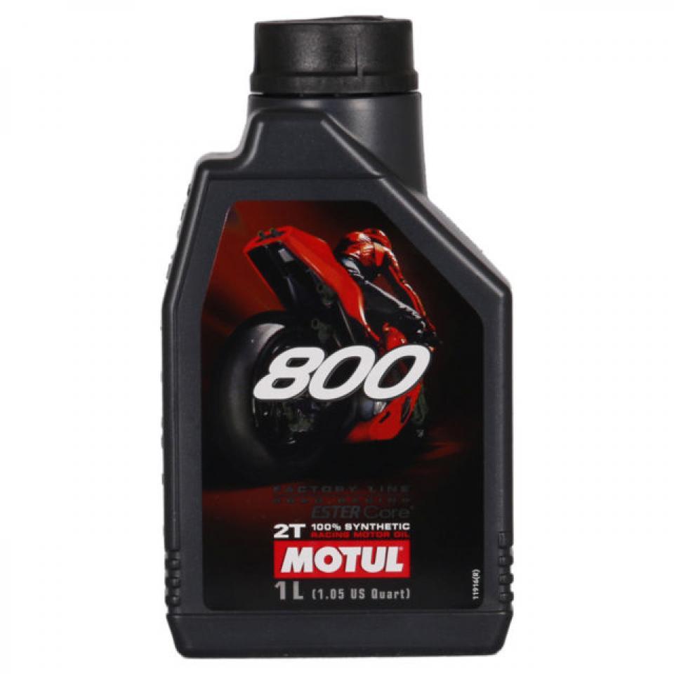 Bidon de 1L d'huile 2 temps Motul 800 FACTORY LINE ROAD RACING pour moto circuit