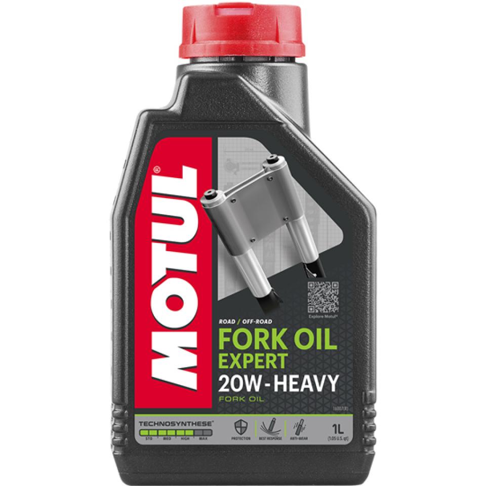 Huile de fourche Motul Fork Oil Expert Heavy SAE 20W Technosynthese en 1L pour moto scooter