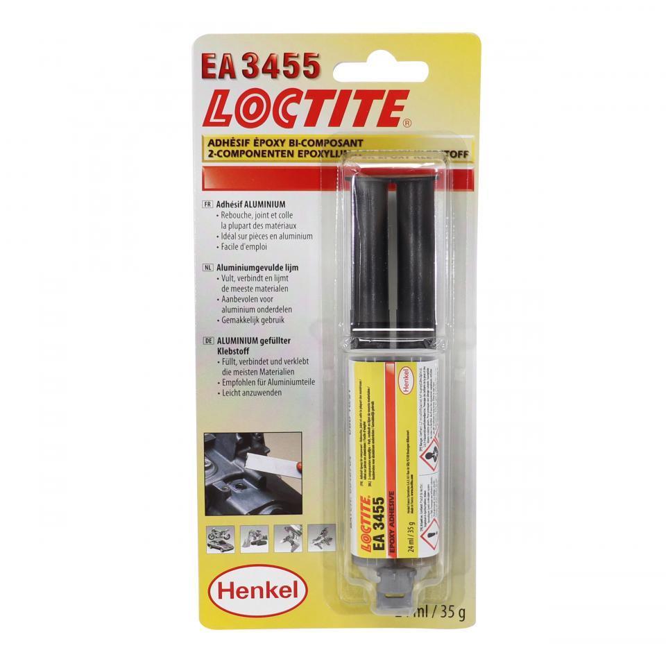 Seringue de colle adhésif résine époxy bi-composant Loctite EA 3455 pour carter alu moto scooter quad