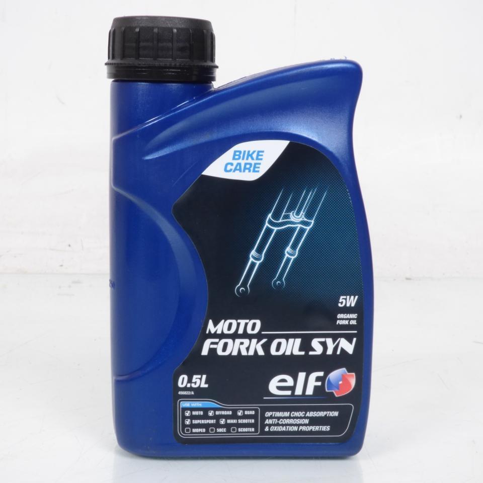 Huile de fourche 5W en bidon de 0.5L de la marque Elf Fork Oil Syn Neuf