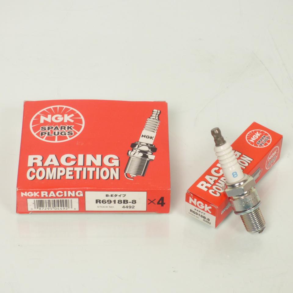 4 Bougie d'allumage NGK R6918B-8 / 4492 pour moto Suzuki 125 RM 1996 à 2011