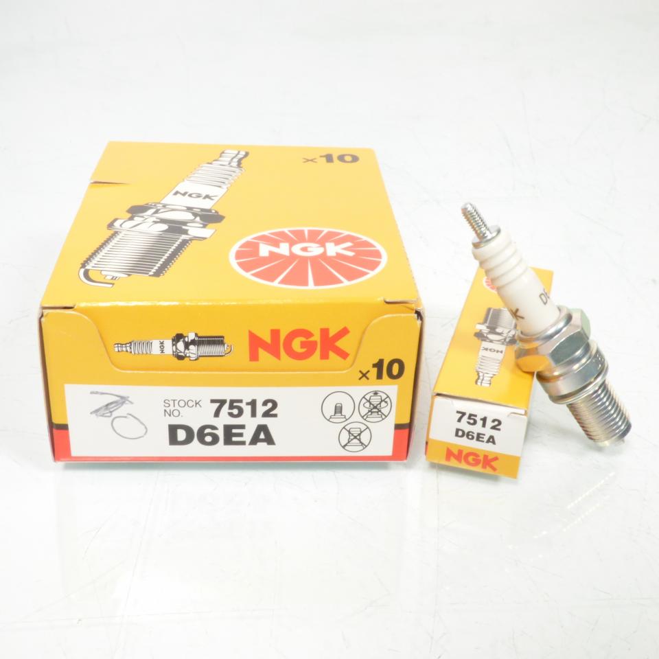 Bougie d'allumage NGK pour moto D6EA / 7512 / Par 10 Neuf