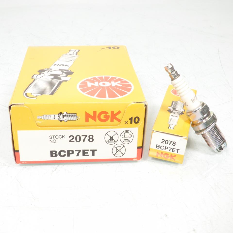 Bougie d'allumage NGK pour moto BCP7ET / 2078 / par 10 Neuf