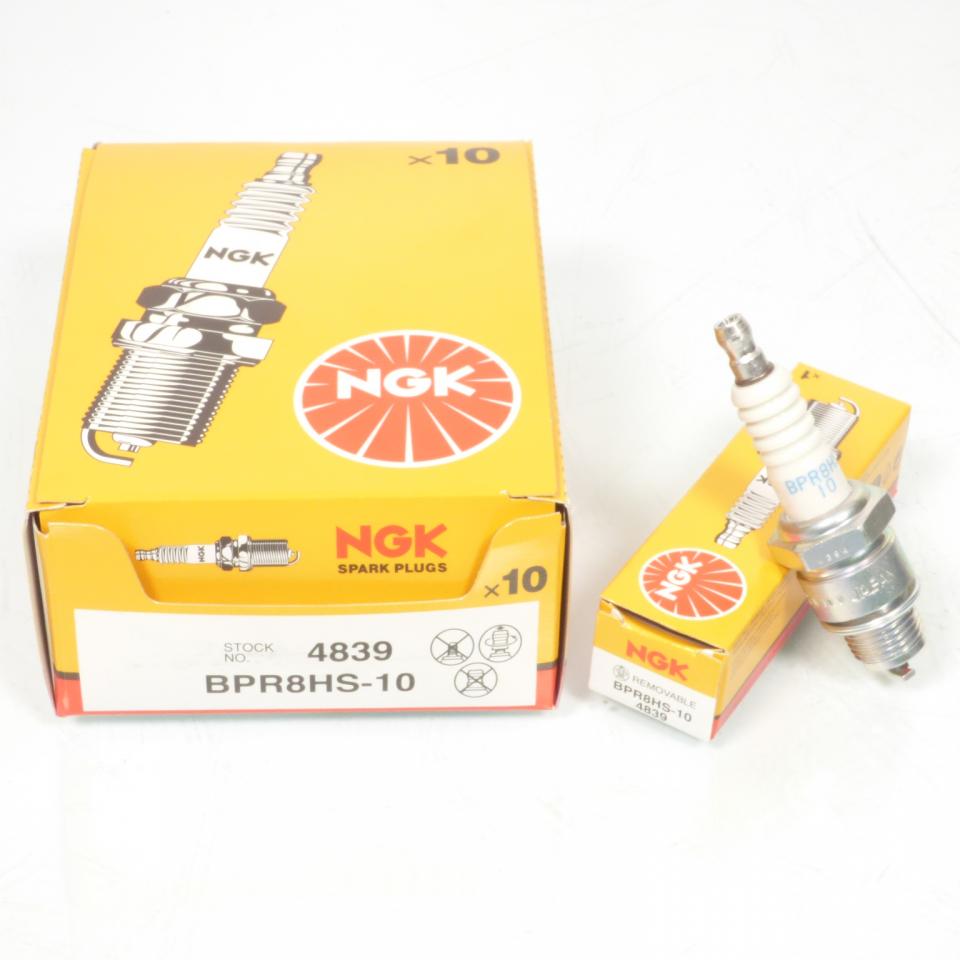 Bougie d'allumage NGK pour moto BPR8HS-10 / 4839 / 10 Neuf