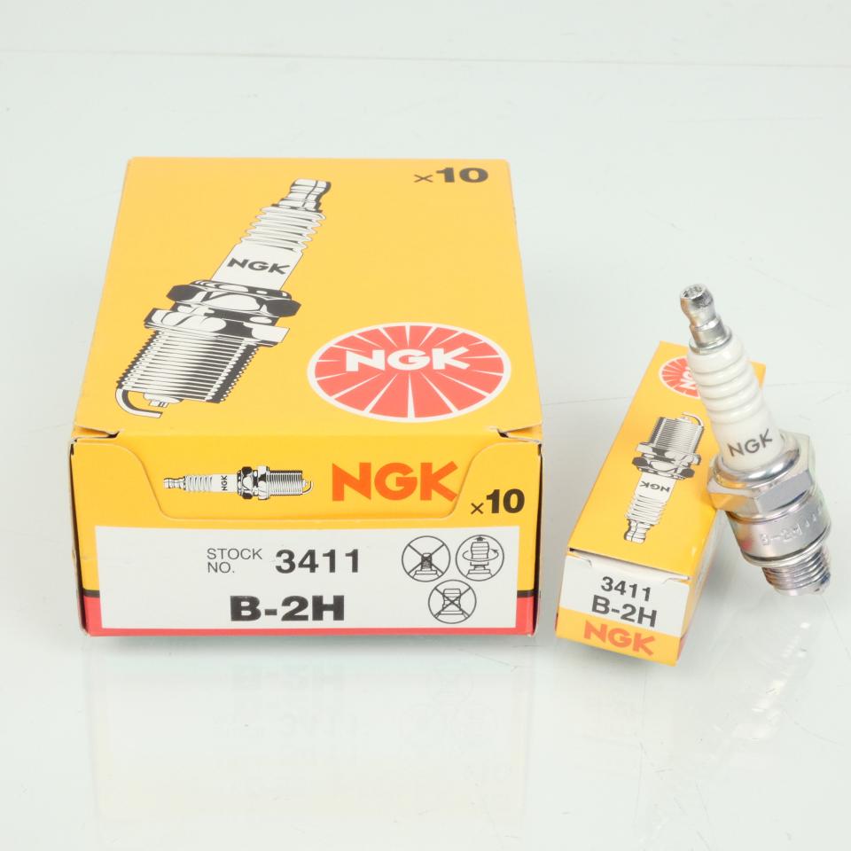 Bougie d'allumage NGK pour moto B-2H / 3411 / Par 10 Neuf