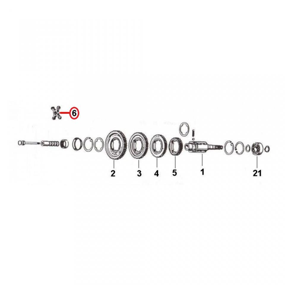Boite de vitesse RMS pour scooter Piaggio 125 Vespa U 1953 VU1T / 0949446 Neuf