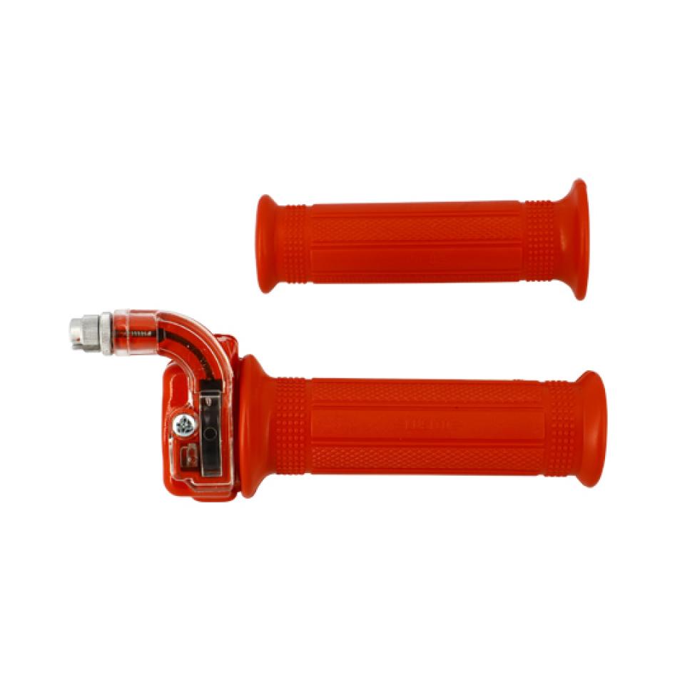 Poignée de gaz accélérateur rouge RSM mini targa pour mobylette cyclomoteur