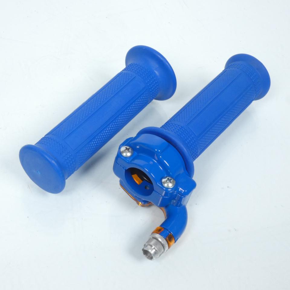 Poignée de gaz accélérateur bleu RSM mini targa pour mobylette cyclomoteur