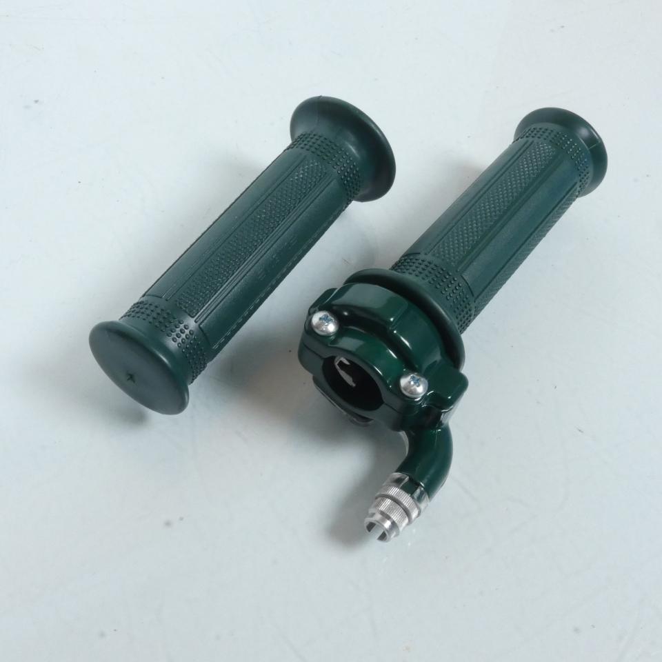Poignée gaz accélérateur vert foncé kaki mini targa pour mobylette cyclomoteur