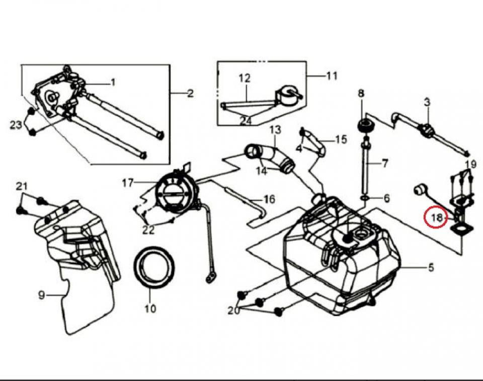 Jauge de réservoir Générique pour Scooter Sym 125 GTS 37800-HMA-000 Neuf