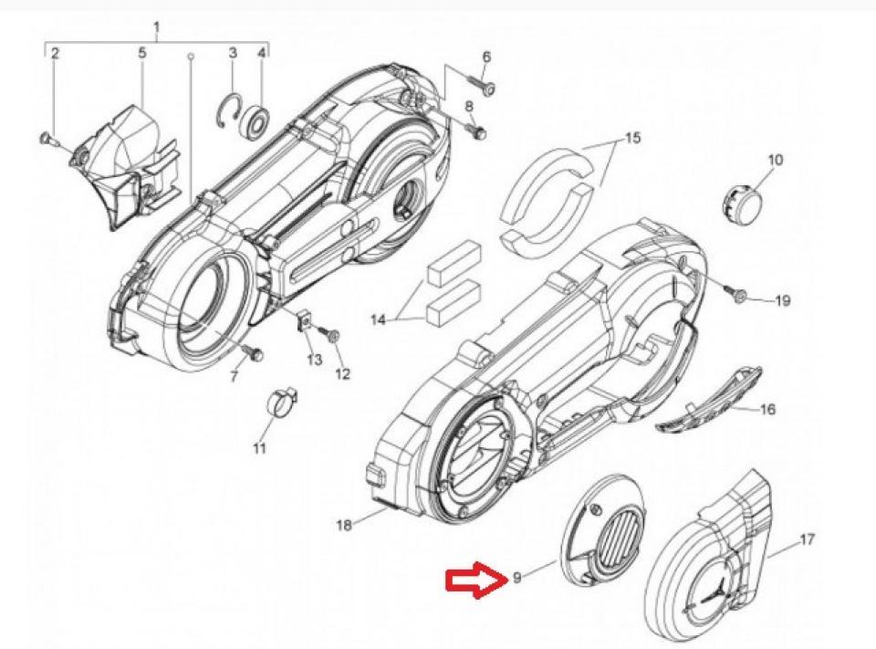 Prise d air origine pour Scooter Piaggio 500 MP3 2011 à 2018 975684 Neuf