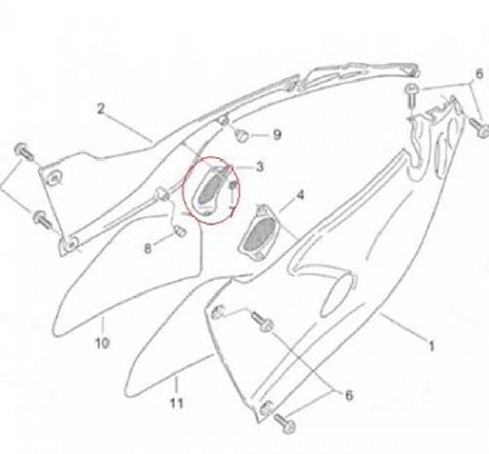 Prise d air origine pour Moto Aprilia 650 Pegaso 1997 à 2004 AP8138747 Neuf