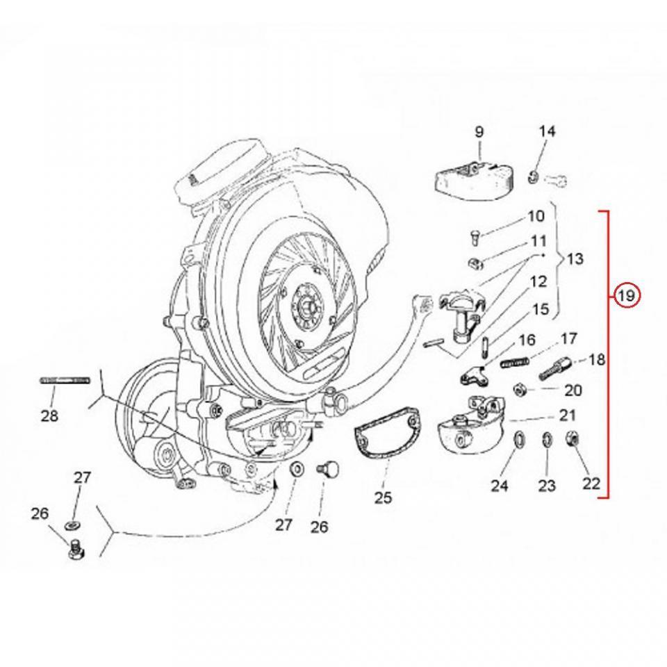 Sélecteur de vitesse RMS pour scooter Piaggio 150 Vespa PX 1977-1981 138880 Neuf