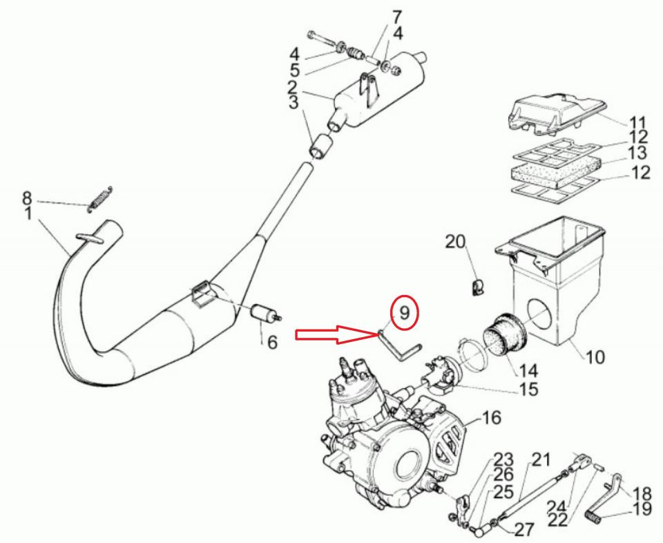 Levier de starter pour moto Aprilia 50 RS 1993 à 1998 AP8222345 AP8222446 Noir