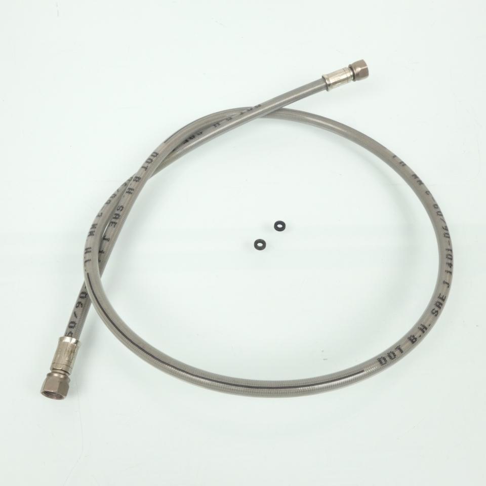 Durite frein aviation FE Longueur 850mm grise sans raccord banjo pour moto Neuf