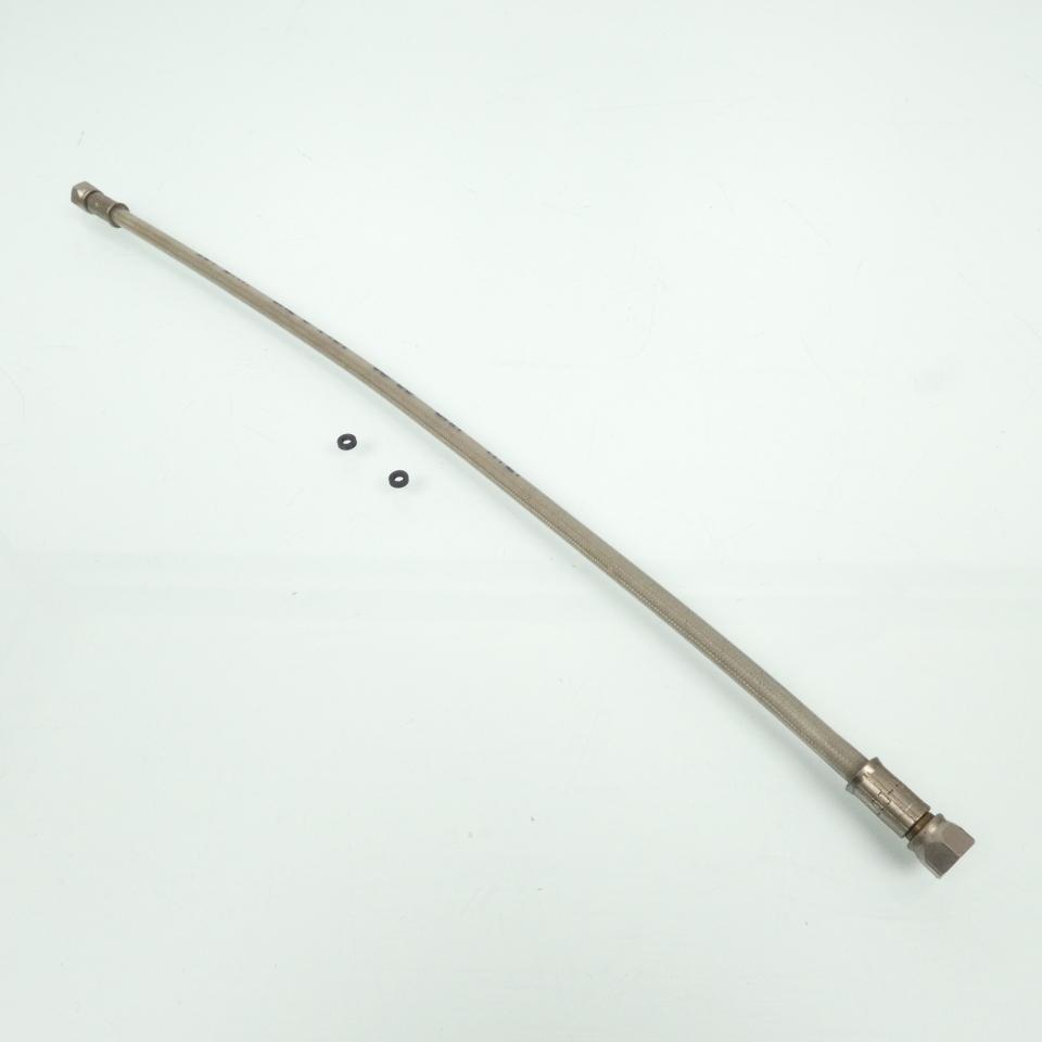 Durite frein aviation FE Longueur 400mm grise sans raccord banjo pour moto Neuf