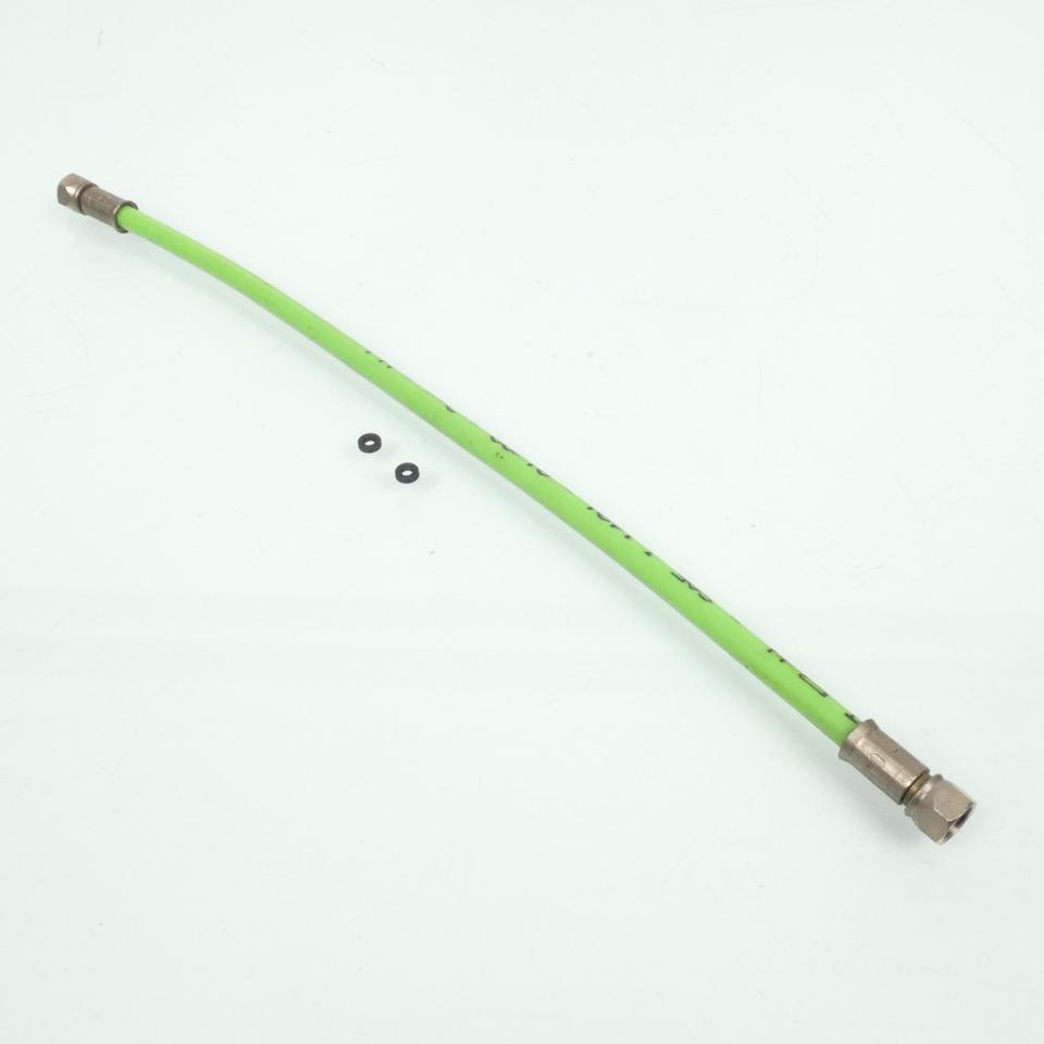 Durite frein aviation FE Longueur 325mm verte sans raccord banjo pour moto Neuf