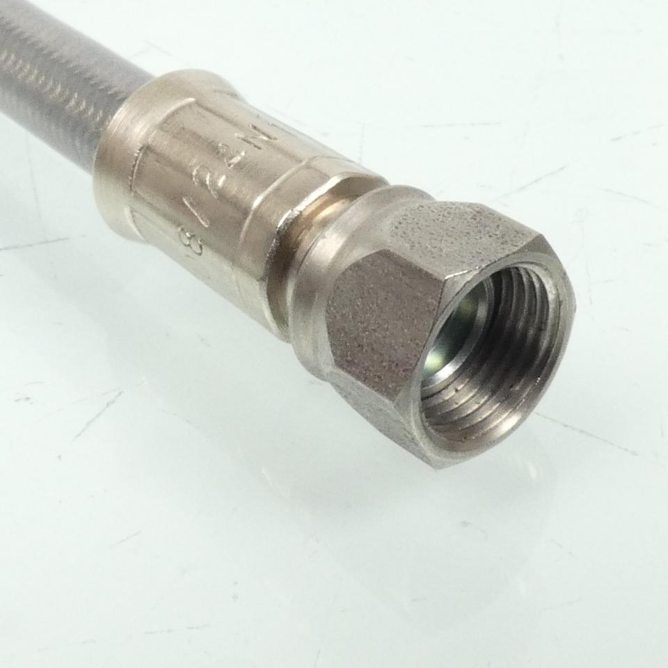Durite frein aviation FE Longueur 325mm grise sans raccord banjo pour moto Neuf