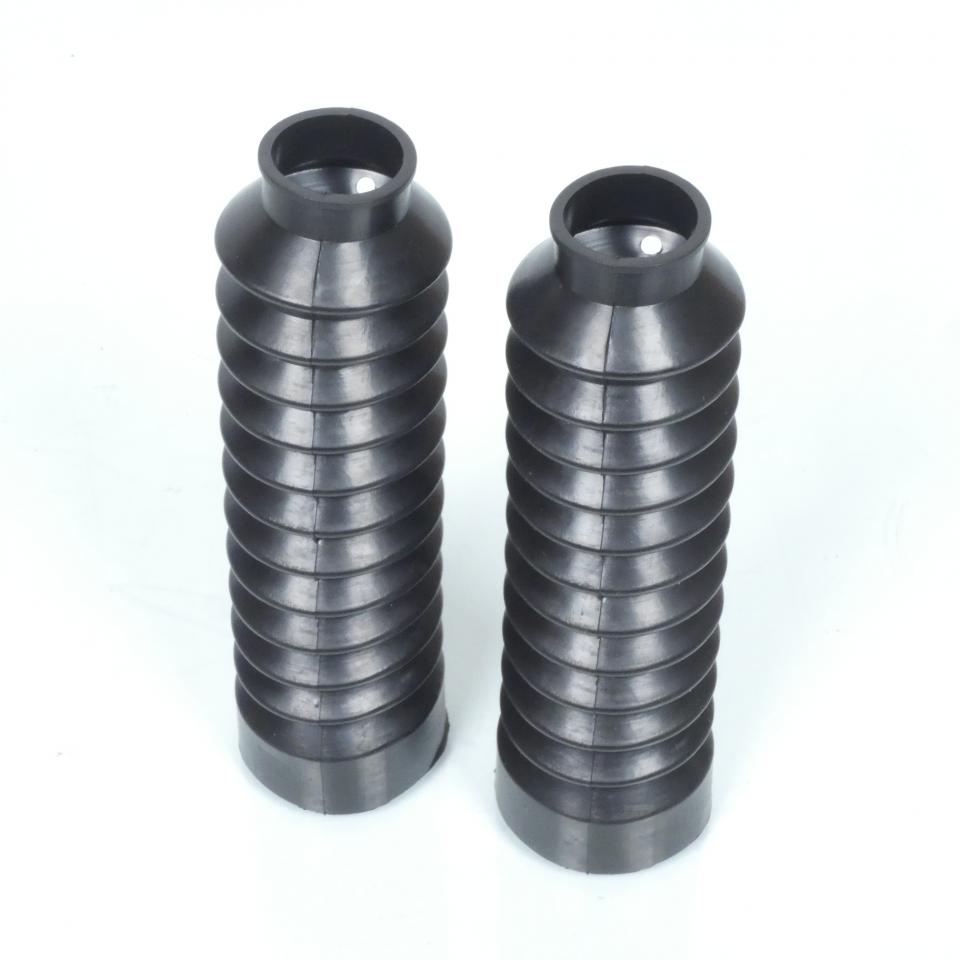 Paire de soufflet de fourche noir Ø27x45x185mm pour moto cyclomoteur cyclo