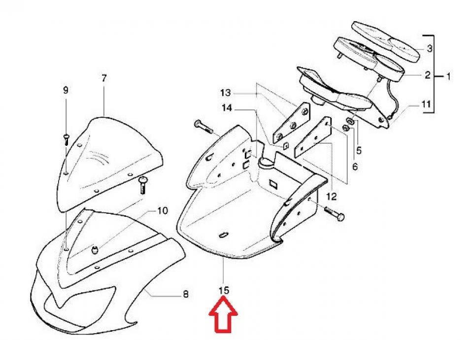 Support divers origine pour scooter Gilera 125 DNA 2002-2003 9701960090 / 310280 Neuf