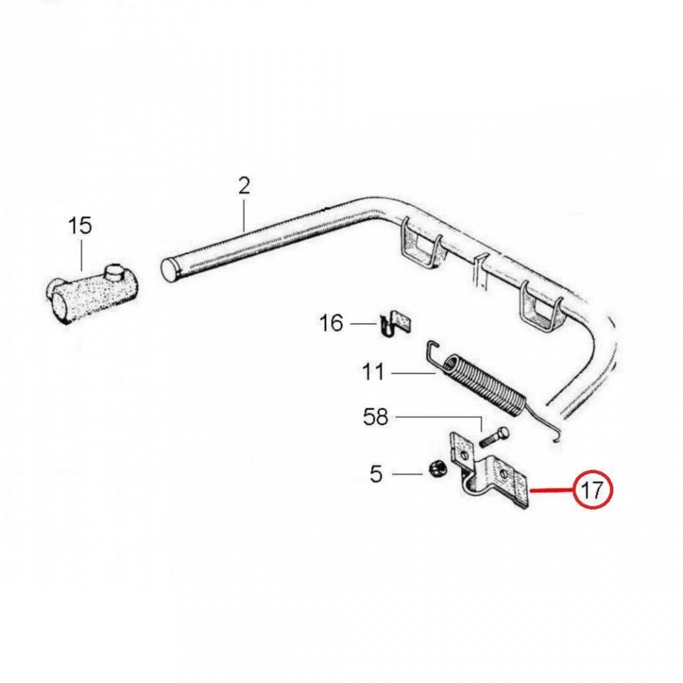 Bride fixation béquille RMS pour scooter Piaggio 50 Vespa Special 1970-1983 610359M