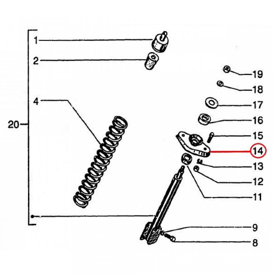 Support divers RMS pour Scooter Piaggio 125 Vespa Pxe Arcobaleno 1981 à 1997 174806 Neuf