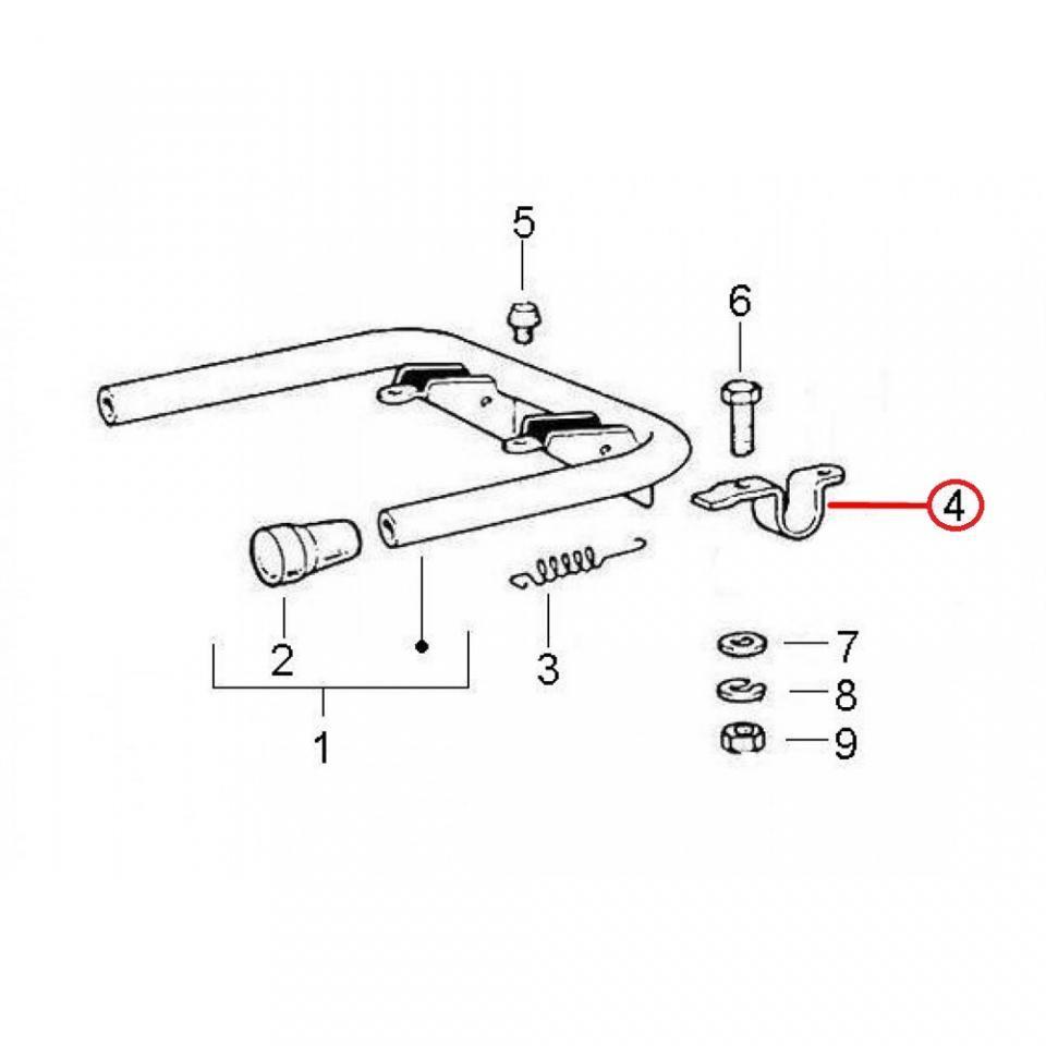 Support divers RMS pour Scooter Piaggio 150 Vespa GS 1956 à 1961 610366M Neuf